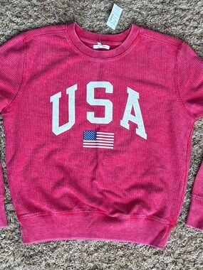 NWT Maurice’s USA Graphic Red Crewneck Sweatshirt size XS